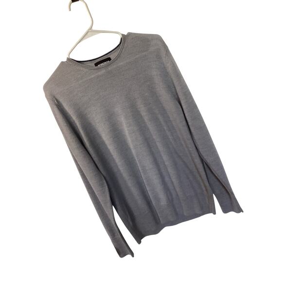 Bonobos Men's 100% fine merino wool  Pullover Sweater Gray Size Medium - Picture 1 of 7